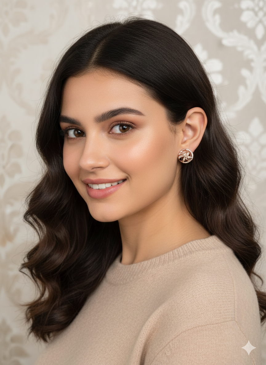 254-pcs-3-12-2.png AD Earring (Rose Gold) - Image 1